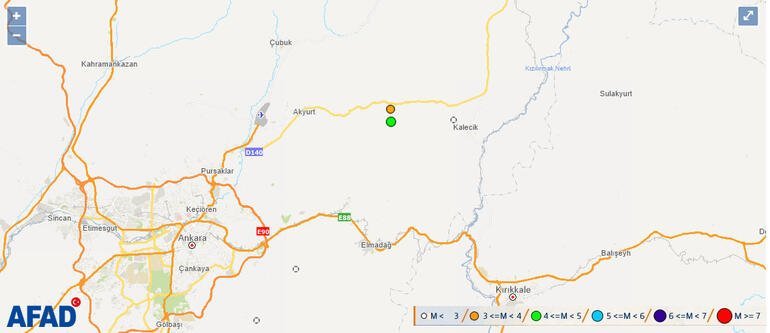 Son dakika: Ankarada peş peşe depremler.. 4.5 ve 3.8in ardından 3.6lık deprem